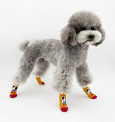 KUTKUT - Pack of 8 Pcs Anti-Skid New Born Puppy Kitten Socks Paw Protector Small Puppy Kitten Socks with 8 Pieces Adjustable Straps,Socks for Small Puppies,Kitten